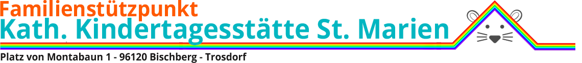 Schriftzug im Kopf der Homepage der Kindertagesstätte St. Marien Trosdorf (c) eob Schriftzug im Kopf der Homepage der Kindertagesstätte St. Marien Trosdorf